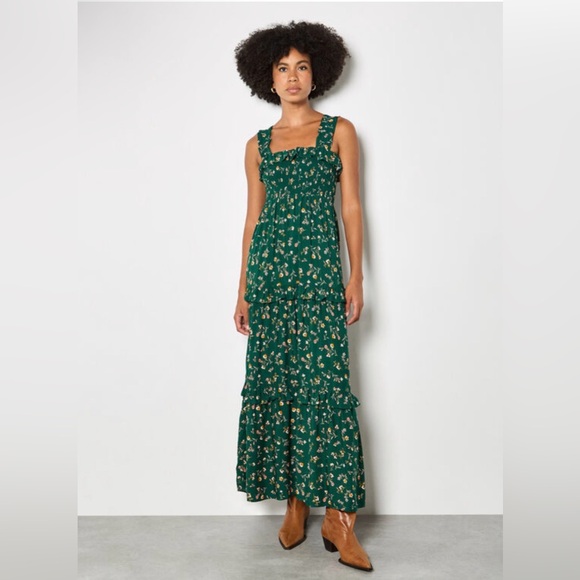 APRICOT Dresses & Skirts - APRICOT 🍑-  Floral Green Maxi Dress